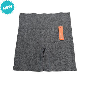 Colsie Biker Shorts Women's Large Seamless Ribbed Gray Heather NWT